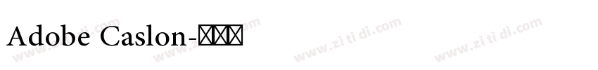 Adobe Caslon字体转换